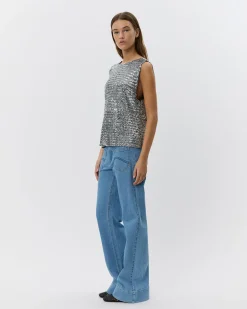 INAYASW TOP - Silver