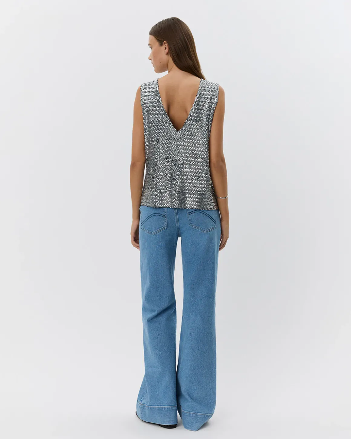 INAYASW TOP - Silver