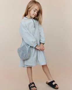 INDICASK DRESS - Black thin stripe