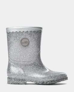 JESSICASK RUBBER BOOT W. LINING - Silver