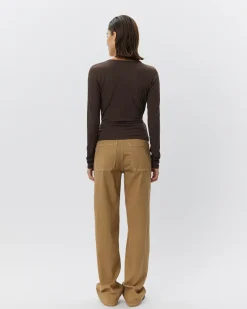 JOODYSW BLOUSE - Brown Fudge