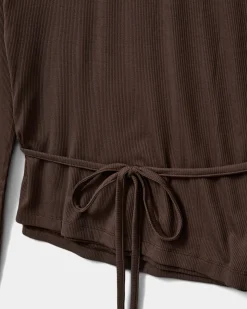 JOODYSW BLOUSE - Brown Fudge