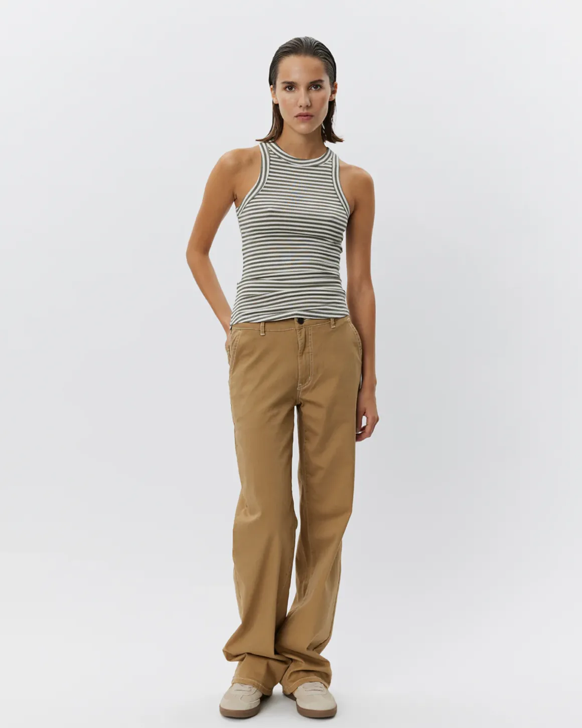 JULLIESW STRIPE TOP - Army striped