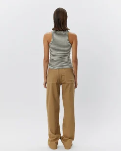 JULLIESW STRIPE TOP - Army striped