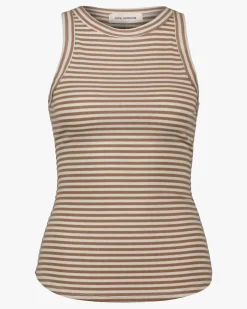 JULLIESW STRIPE TOP - Beige Striped