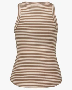 JULLIESW STRIPE TOP - Beige Striped