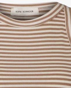 JULLIESW STRIPE TOP - Beige Striped