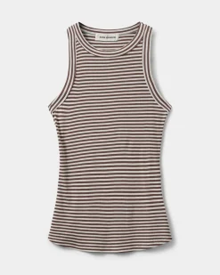 JULLIESW STRIPE TOP - Brown Striped