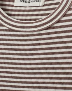 JULLIESW STRIPE TOP - Brown Striped