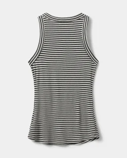 JULLIESW STRIPE TOP - Dark Grey Striped
