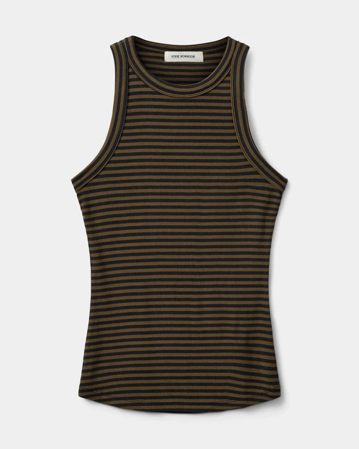JULLIESW STRIPE TOP - Dark Brown Black striped