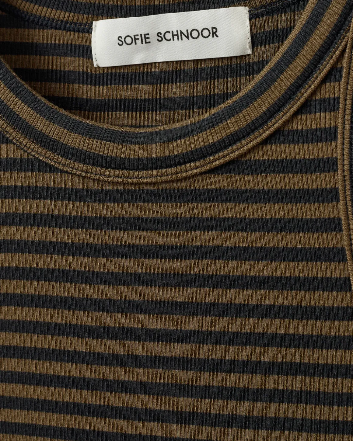 JULLIESW STRIPE TOP - Dark Brown Black striped