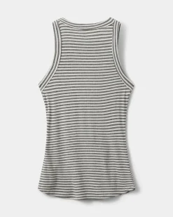 JULLIESW STRIPE TOP - Grey Striped