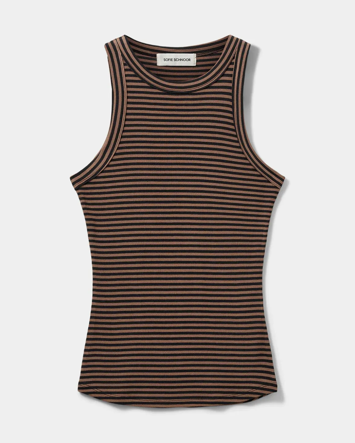 JULLIESW STRIPE TOP - Light Brown Black striped
