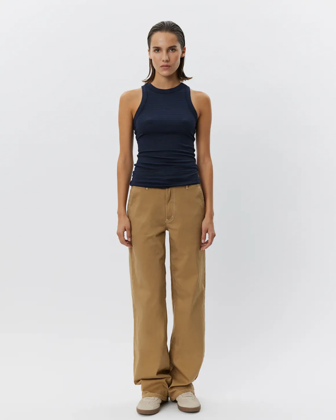 JULLIESW STRIPE TOP - Navy Black striped