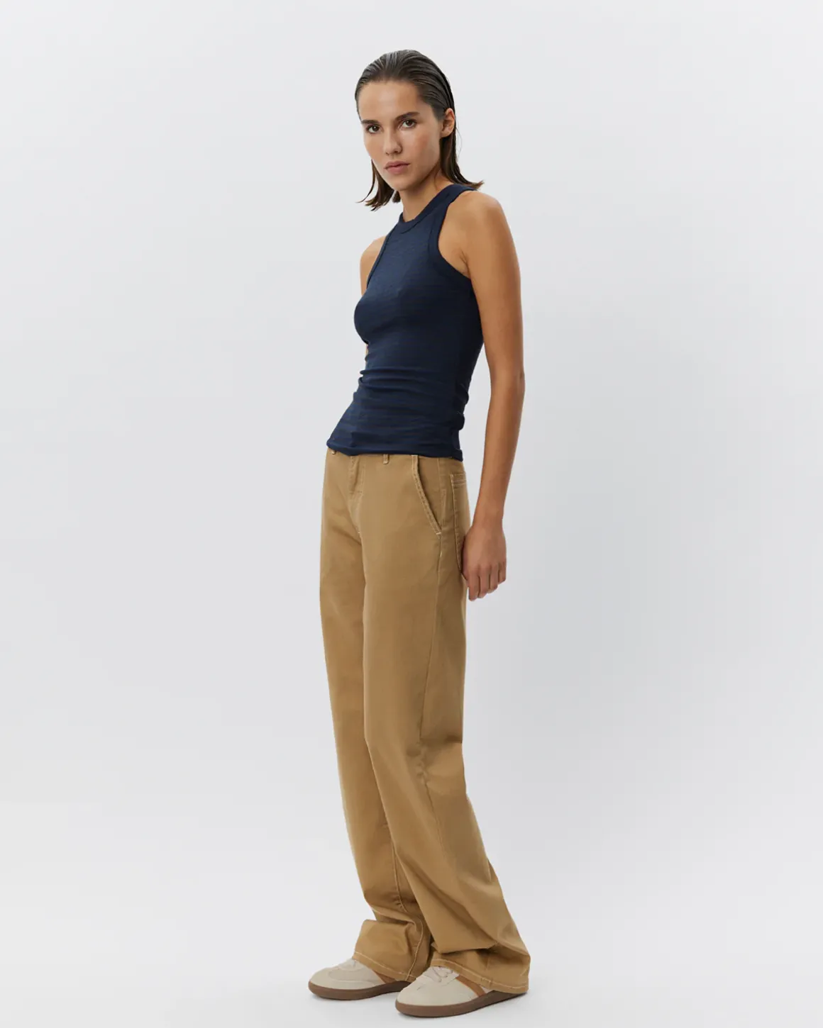 JULLIESW STRIPE TOP - Navy Black striped