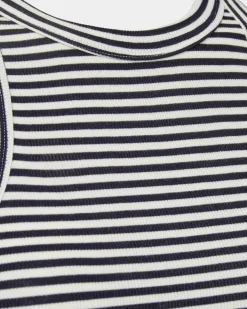 JULLIESW STRIPE TOP - Navy Striped