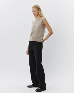 KARLISW VEST - Brown melange