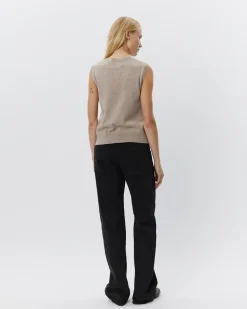 KARLISW VEST - Brown melange