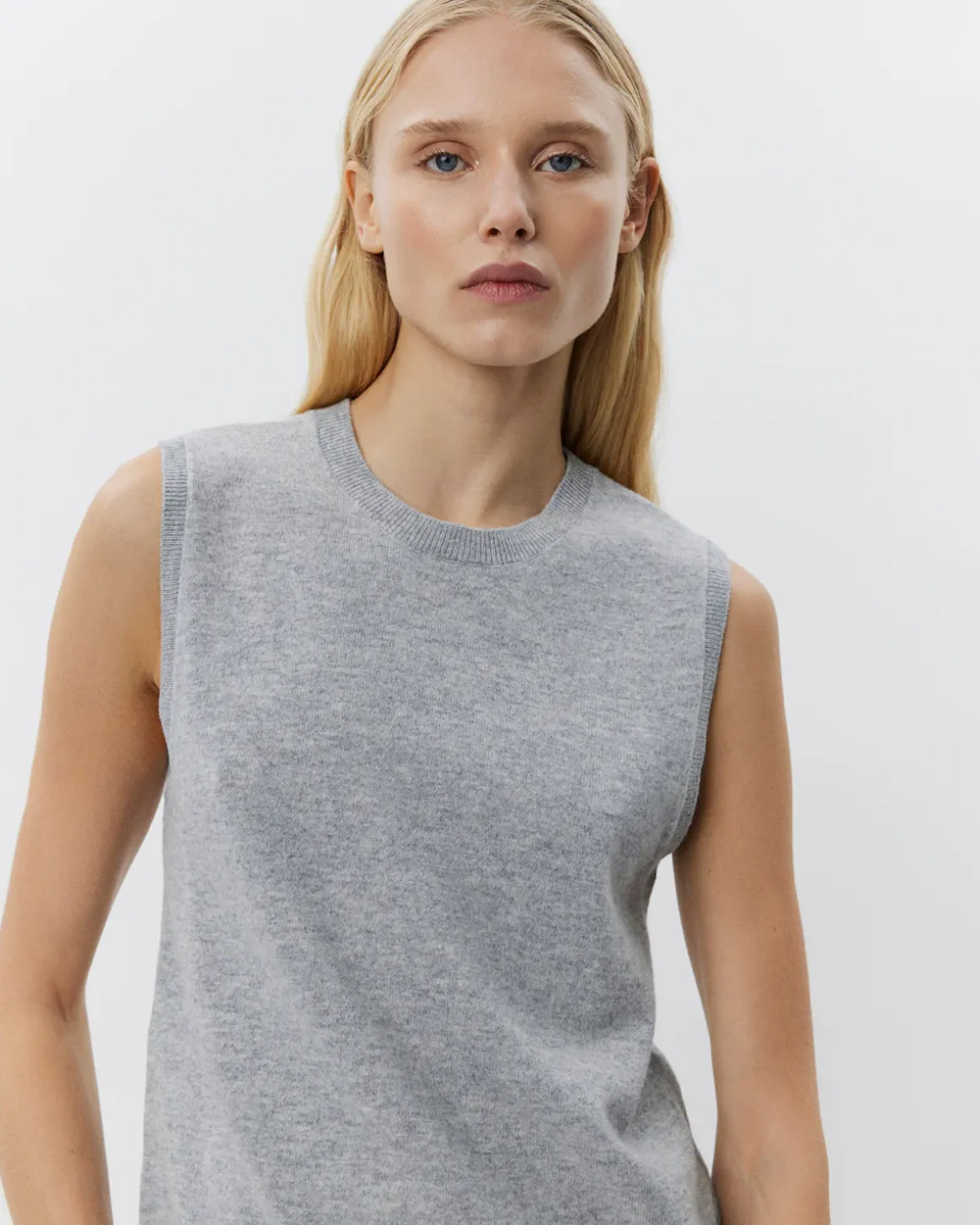 KARLISW VEST - Grey melange