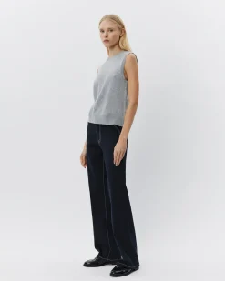 KARLISW VEST - Grey melange