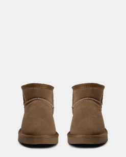 KELLIESY TEDDY BOOT - Dark sand