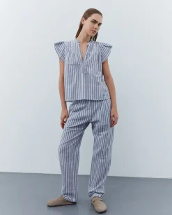 LailaSW Top - Blue striped