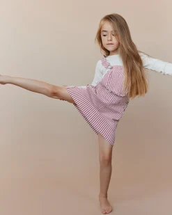 LARINSK DRESS - Red Striped