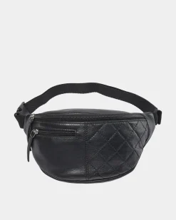 Leather bum bag - Black