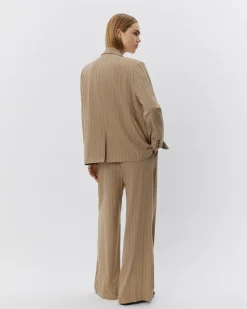 LENNONSW BLAZER - Light Brown Striped