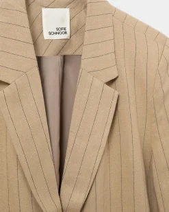 LENNONSW BLAZER - Light Brown Striped