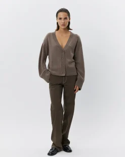 LEVASW CARDIGAN - Brown Fudge