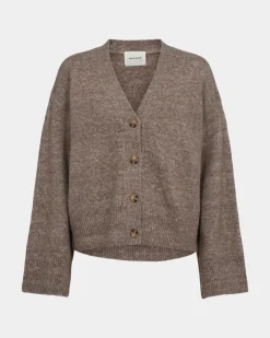 LEVASW CARDIGAN - Brown melange