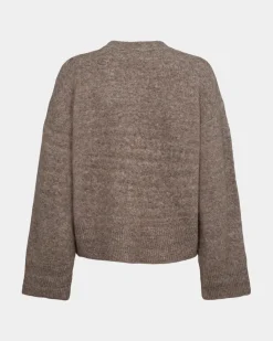 LEVASW CARDIGAN - Brown melange