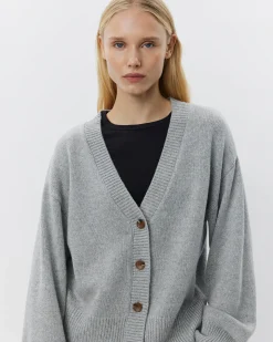 LEVASW CARDIGAN - Grey mel