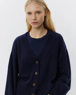 LEVASW CARDIGAN - Navy Blue