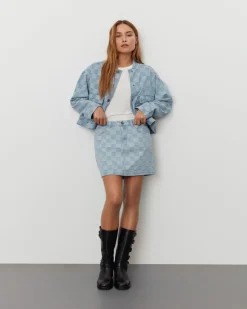 LILIASW SKIRT - Light denim blue