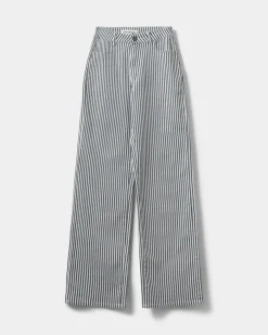 LUCCASW JEANS - Black striped