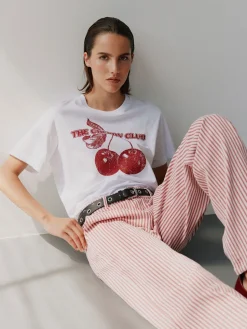 LUCCASW JEANS - Red Striped