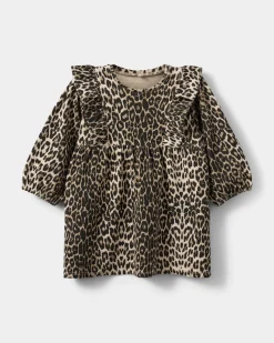LULASB DRESS - Light brown leopard