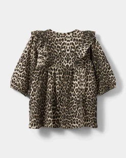 LULASB DRESS - Light brown leopard
