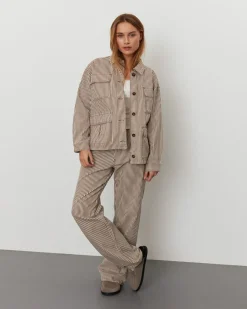 LYNNSW JACKET - Brown Striped