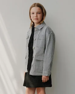 LYNNSY JACKET - Black striped