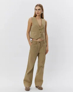 MALINASW TROUSERS - Light camel
