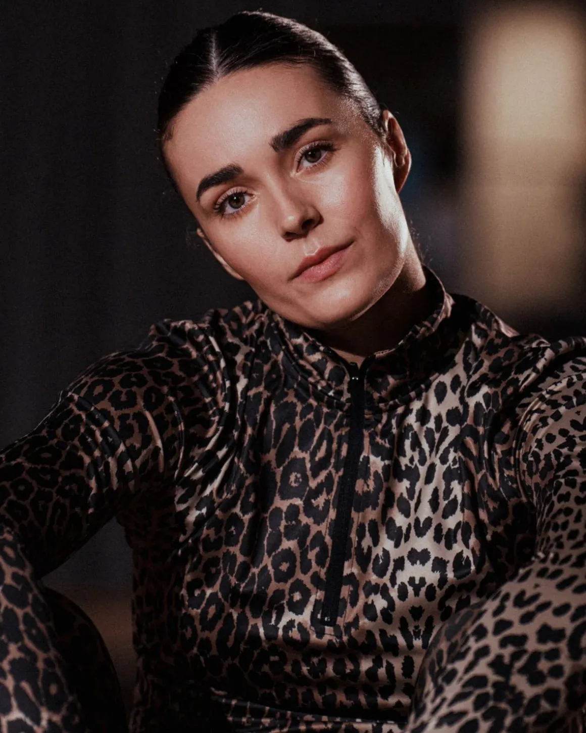 MALLORYSW BLOUSE LONG SLEEVE - Leopard