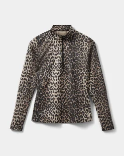 MALLORYSW BLOUSE LONG SLEEVE - Leopard