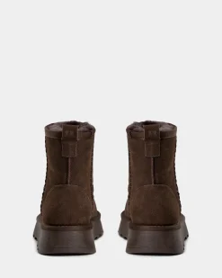 MARIESW TEDDY BOOT - Dark brown