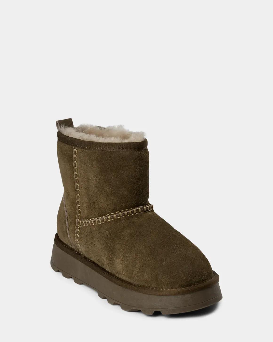 MARIESW TEDDY BOOT - Dark green