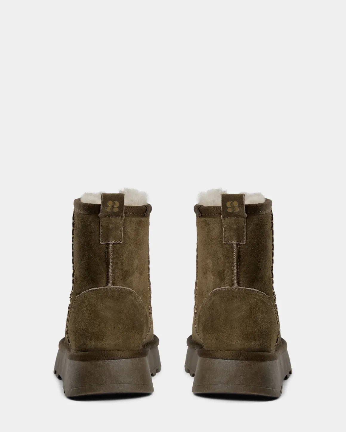 MARIESW TEDDY BOOT - Dark green