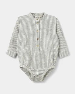 MARIOSB BODYSTOCKING - White Black striped